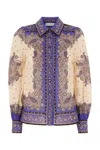 Zimmermann Printed Ramie Maxine Shirt
