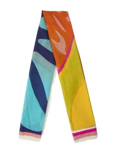 Pre-owned Zimmermann Printed Scarf In Blue