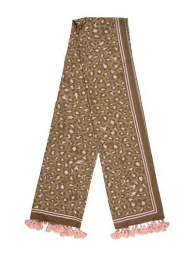 Pre-owned Zimmermann Printed Scarf In Green