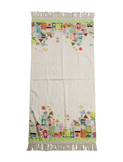 Pre-owned Zimmermann Printed Scarf In Neutrals/pink