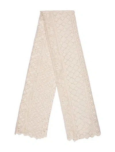 Pre-owned Zimmermann Printed Scarf W/ Tags In Neutrals