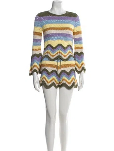 Pre-owned Zimmermann Printed Short Set In Multicolor