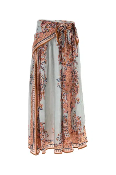 Zimmermann Printed Silk Aster Skirt