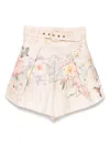 Zimmermann Printed Silk Blend Illuminate Shorts In Multi