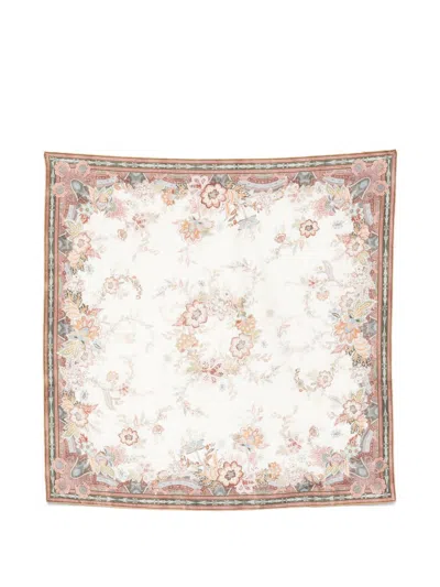 Zimmermann Printed Silk Foulard In Sand