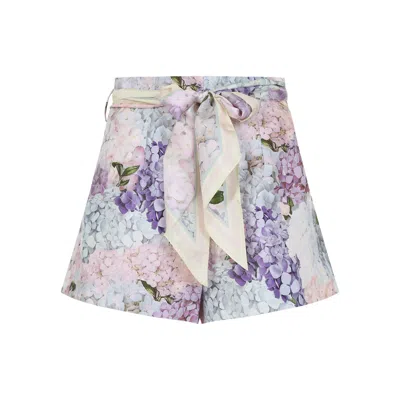 ZIMMERMANN ZIMMERMANN PRINTED SILK SHORTS