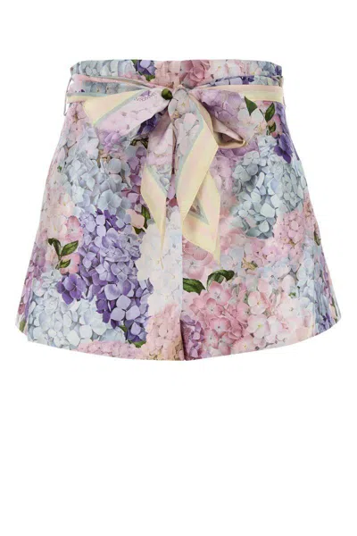 Zimmermann Printed Silk Shorts