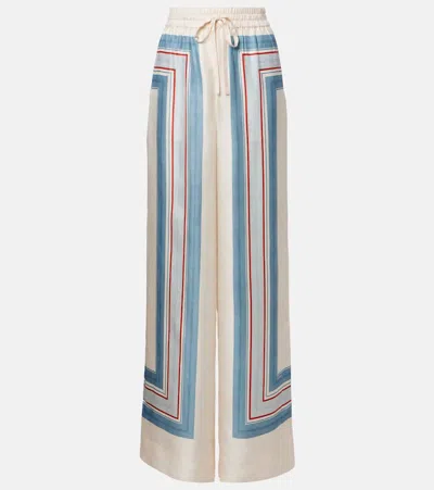 ZIMMERMANN PRINTED SILK WIDE-LEG PANTS