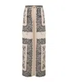 Zimmermann Utility Track Pants Tea Paisley In Nude