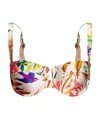 Zimmermann Printed Swimsuit Bra In Multi