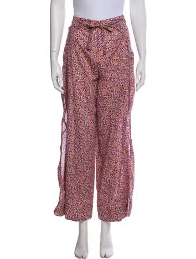 Pre-owned Zimmermann Printed Wide Leg Pants In Multi