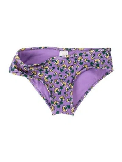 Pre-owned Zimmermann Kids' Purple And Multicolor Patterned Bikini Bottoms