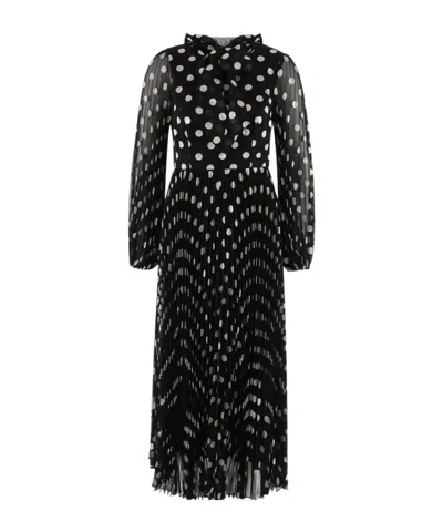 Zimmermann Pussybow Midi Dress In Multi