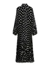 Zimmermann Polka Dot Pleated Midi Dress With Removable Pussy Bow In Black