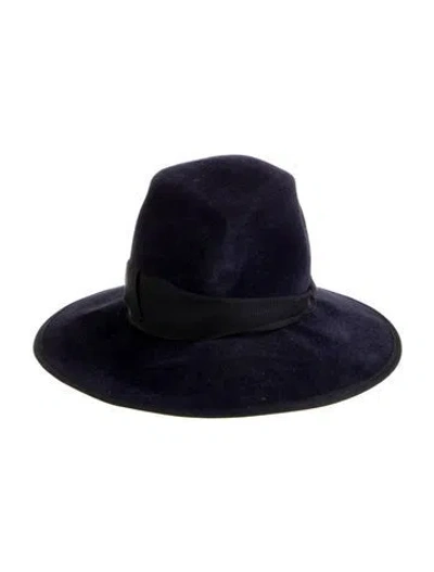 Pre-owned Zimmermann Rabbit  Fedora Hat In Blue