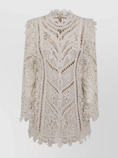 Zimmermann Illuminate Cornelli Mini Dress In Gray