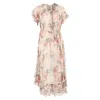 Zimmermann Radiate Cascade Floral-print Midi Dress In Multicolor Silk In Multi