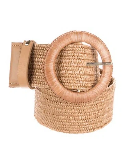 Pre-owned Zimmermann Raffia Belt In Neutral