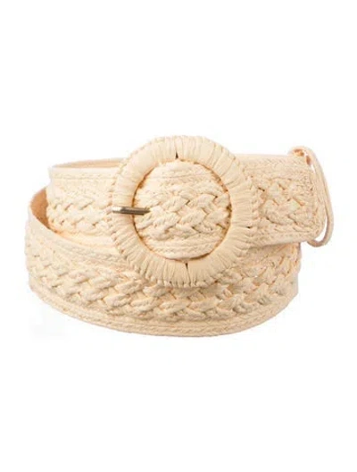 Pre-owned Zimmermann Raffia Belt In Neutral