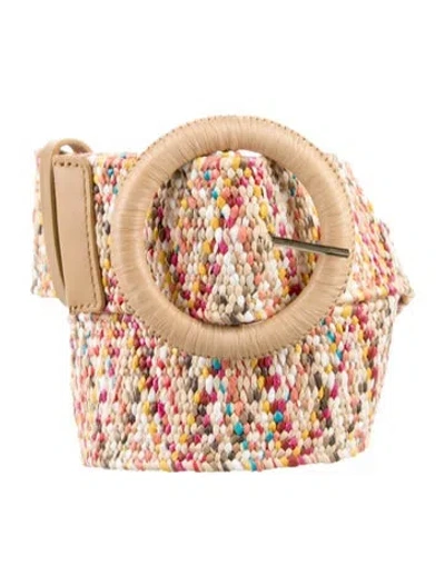 Pre-owned Zimmermann Raffia Belt In Neutral