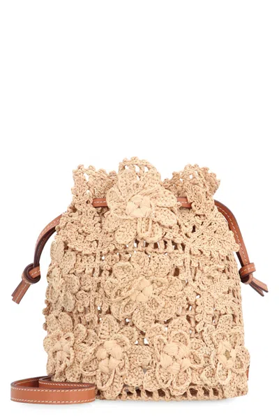 Zimmermann Raffia Bucket Bag In Natural