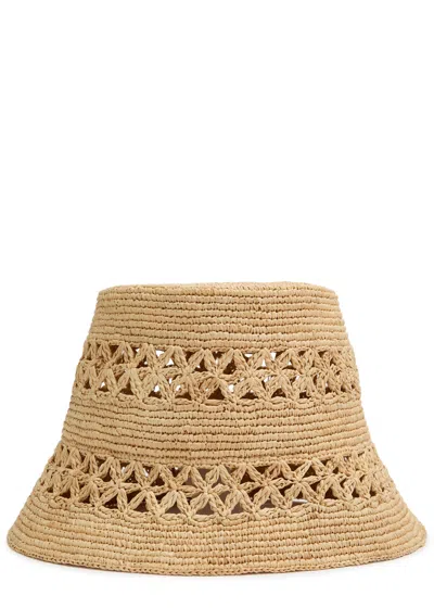 Zimmermann Raffia Bucket Hat In Brown