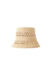 Zimmermann Raffia Bucket Hat In Gold