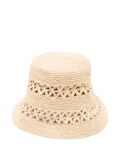 Zimmermann Raffia Bucket Hat In Neutral