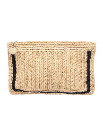 Pre-owned Zimmermann Raffia Clutch In Neutrals