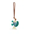 Zimmermann Fish Raffia Bag Charm In Blue