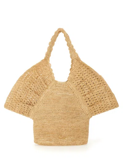 Zimmermann Raffia Shopping Bag In Beige