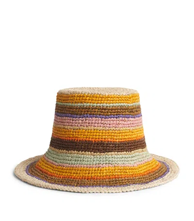 Zimmermann Raffia Stripe Bucket Hat