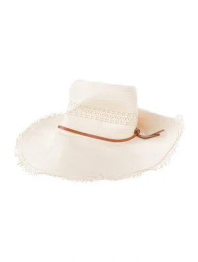 Pre-owned Zimmermann Raffia Sun Hat In Neutral