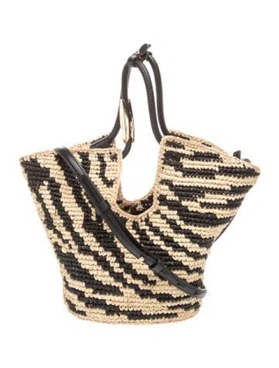 Pre-owned Zimmermann Raffia Tote In Neutrals