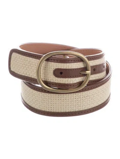 Pre-owned Zimmermann Raffia Waist Belt In Brown