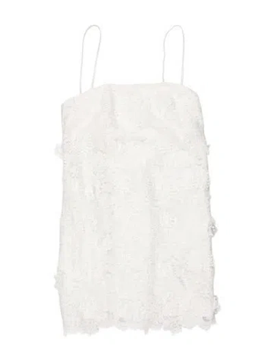 Pre-owned Zimmermann Raie Lace Flower Mini Mini Dress W/ Tags In White