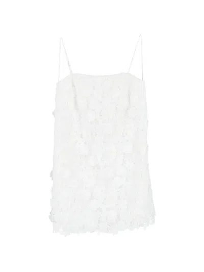 Pre-owned Zimmermann Raie Lace Mini Dress In White
