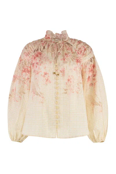 Zimmermann Ramie Blouse In Neutral