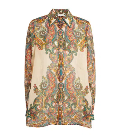 ZIMMERMANN ZIMMERMANN RAMIE PAISLEY OTTIE SHIRT