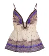 Zimmermann Maxine Plunge Cami Tops Purple