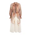 Zimmermann Womens Rhiannon Floral Woven Midi Dress Cream Paisley In Brown