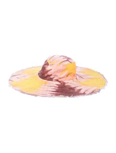 Pre-owned Zimmermann Raw Edged Sun Hat In Purple