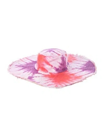Pre-owned Zimmermann Raw Edged Sun Hat In Purple