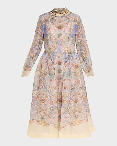 ZIMMERMANN REBELLION BEADED MIDI DRESS