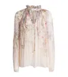 Zimmermann Billow Rebellion Blouse In Pink