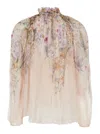 Zimmermann Rebellion Billow Blouse In Multi