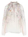 Zimmermann Ivory Rebellion Billow Viscose Blouse In White
