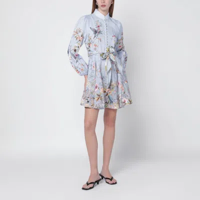 Zimmermann Rebellion Blue Aviary Mini Dress