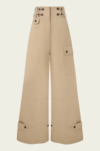 Zimmermann Rebellion Cargo Pant In Beige In Nude