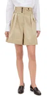 Zimmermann Rebellion Cargo Shortss Beige In Animal Print